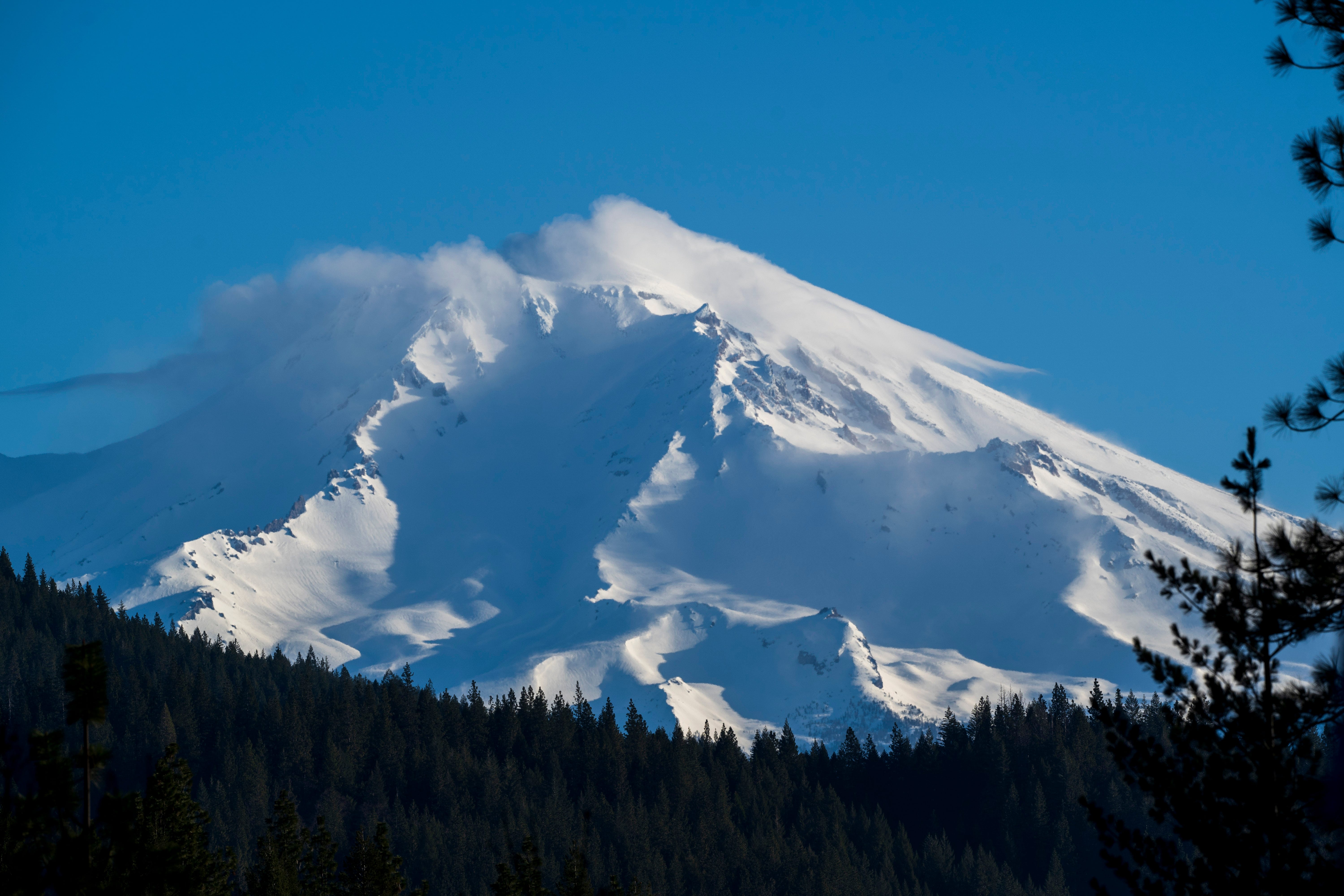 California's Mt. Shasta is seen on Monday, April 1, 2024 from Interstate 5 near Dunsmuir, looking north.