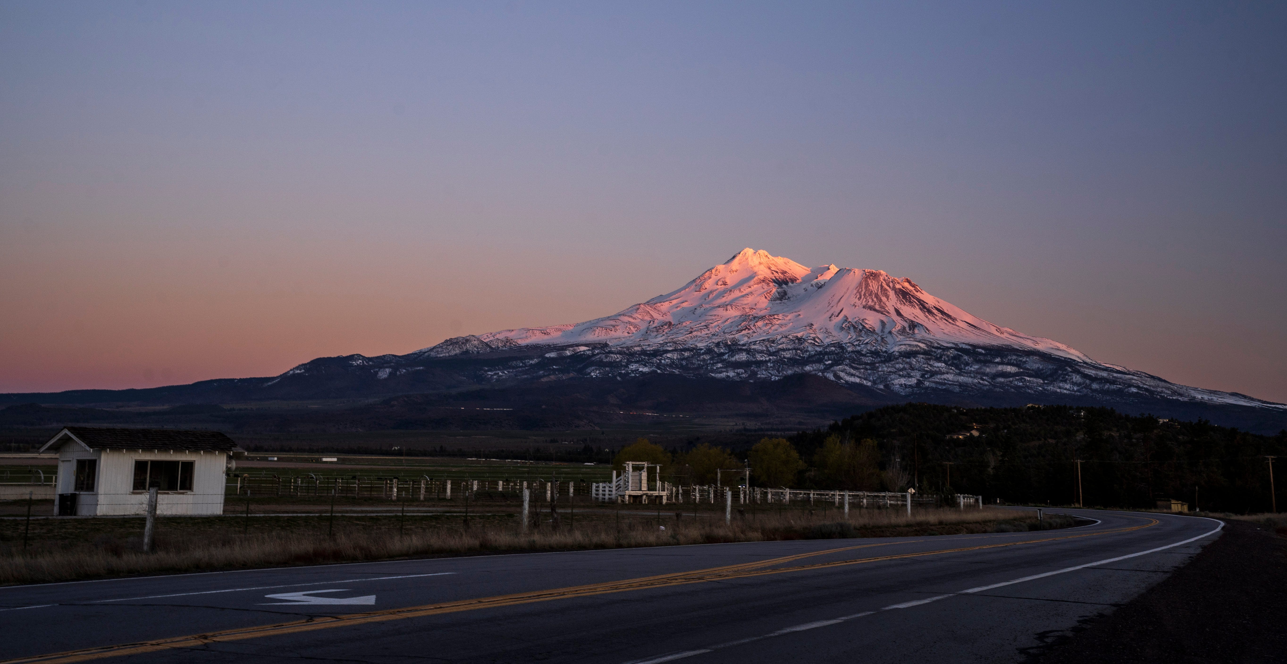 The north side of Mt. Shasta, as seen Monday, April 1, 2024 from Lake Shastina, California.