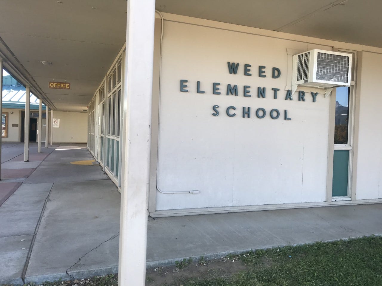 The Weed Elementary School building that houses the office, library and two special day classrooms has been affected by dangerous black mold.